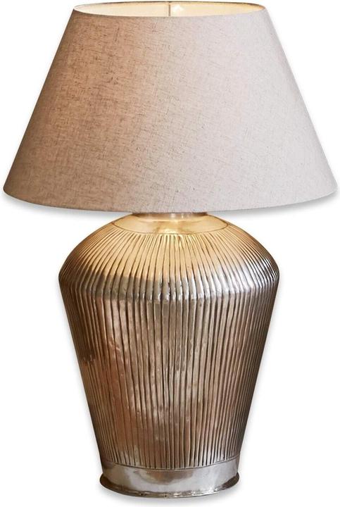Image du produit Loberon Lampe à poser Caulières crème/argent vieilli (E27)