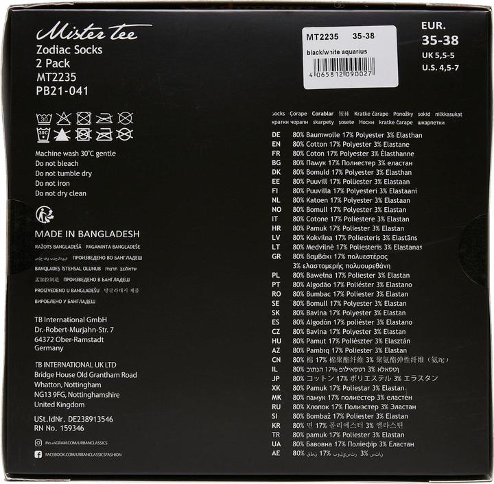 Immagine prodotto Urban Classics Calzini Zodiac 2-Pack - 18973 (Confezione da 2, 43 - 46)
