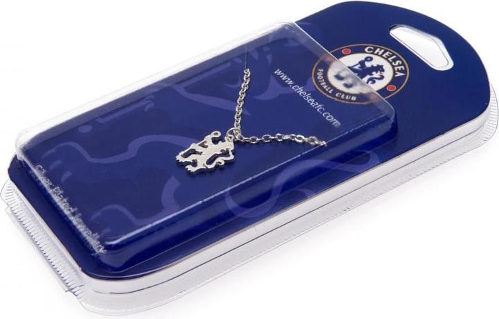 Image du produit Chelsea FC Pendentif et chaîne en forme de lion argenté (100% métal)