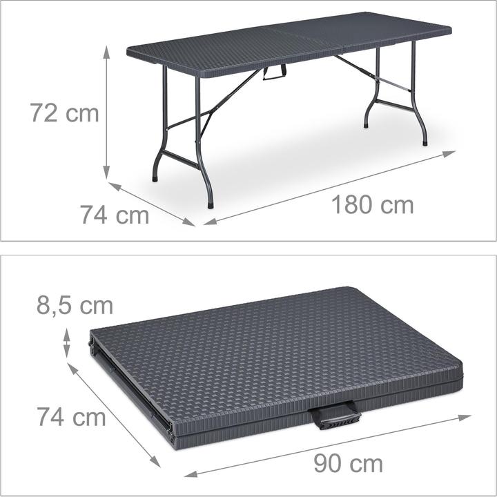 Actual product image Relaxdays Garden table (180 cm)