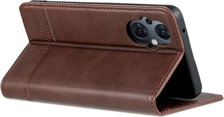 Actual product image Cover-Discount OPPO Reno8 Lite - Stand Flip Case Cover brown (Oppo Reno 8 Lite 5G)