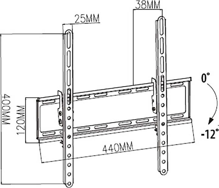 Produktbild Nedis Wandhalterung mit Neigungsfunktion (Wand, 55", 35 kg)
