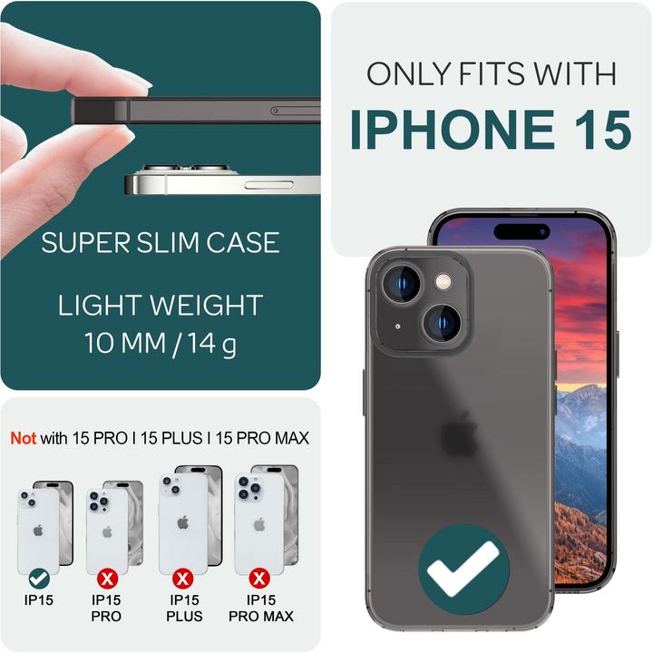 Produktbild Nalia Extrem Dünnes 0,3mm Mattes Hardcase (Apple iPhone 15)