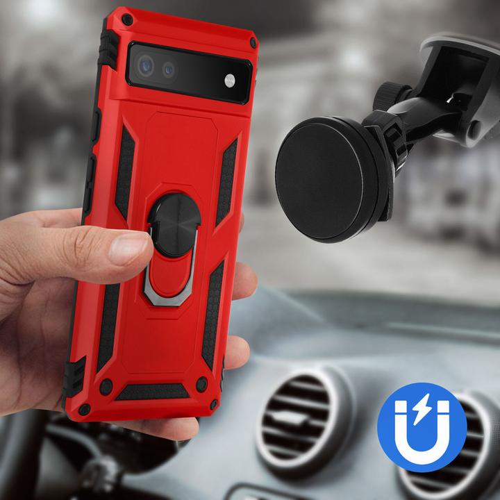Actual product image Avizar shockproof cell phone case with ring Series (Google Pixel 6a)