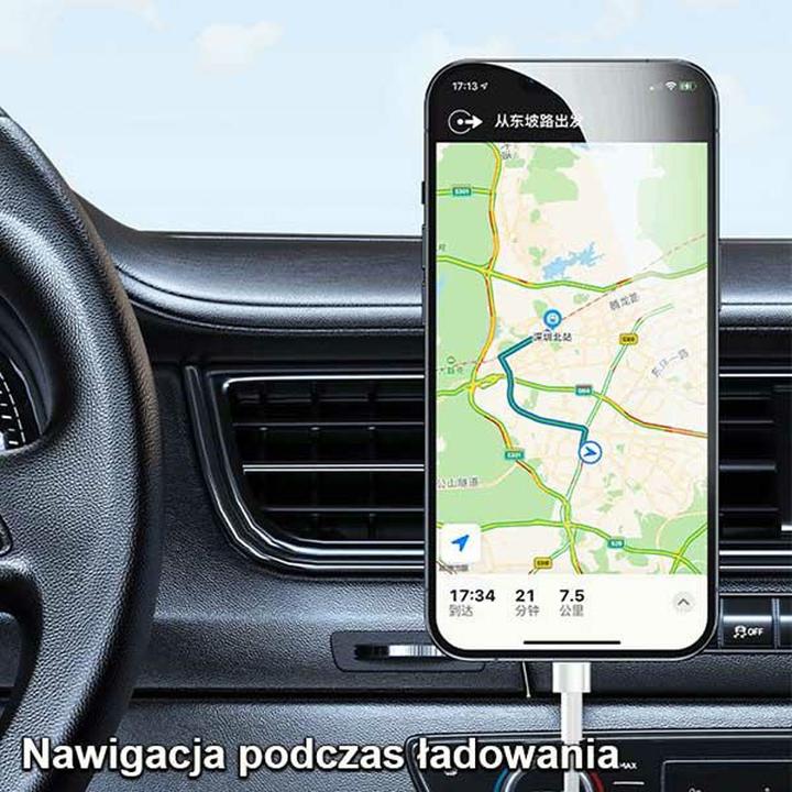 Image du produit Usams Uchwyt indukcyjny Magnetic Car Wireless Charging 15W do kratki went. szary/grey CD170DZ01 (US-