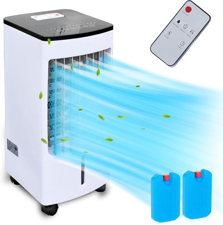 Produktbild JUNG 3-in-1 mobile Klimaanlage: Luftkühler und Ionisator mit Fernbedienung & Kühlakkus