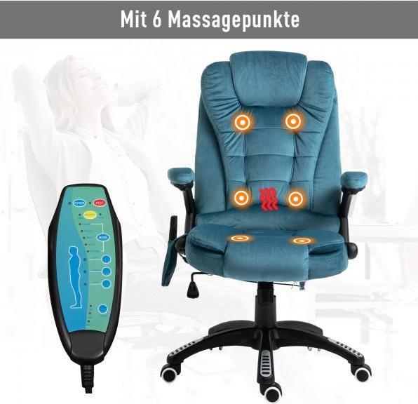 Immagine prodotto Vinsetto Sedia da ufficio con funzione massaggio e calore