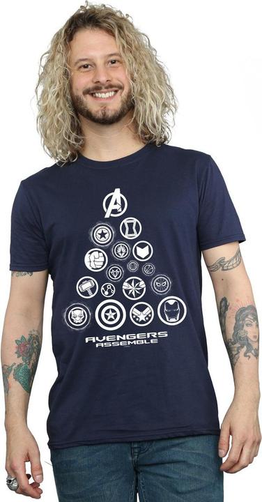 Actual product image Mens Avengers Endgame Pyramid Icons T-Shirt (L)
