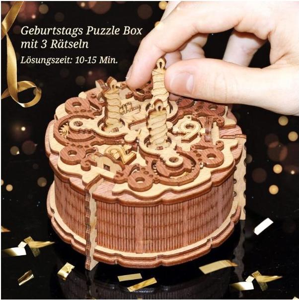Immagine prodotto iDventure 78 - Cluebox - Scatola di puzzle regalo "Torta di compleanno", da 14 anni (Tedesco)
