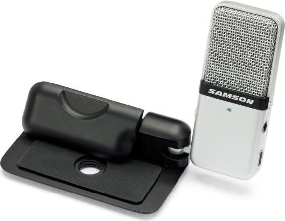 Actual product image Samson Go Mic USB microphone with Audiofly InEar headphones