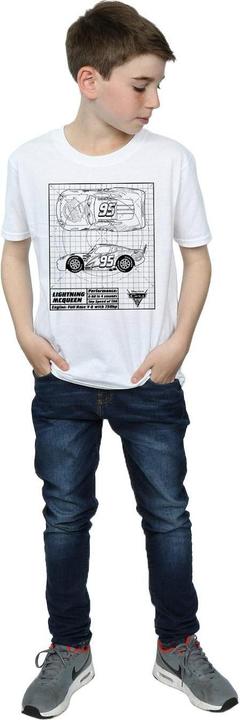 Immagine prodotto Disney Cars Lightning McQueen Blueprint Maglietta Ragazzi (140, 146)