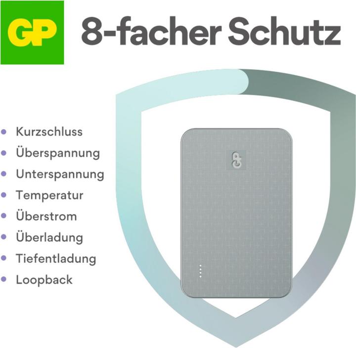 Immagine prodotto GP Batteries GP PowerBank Serie B+ 5000 mAh verde muschio (5000 mAh)