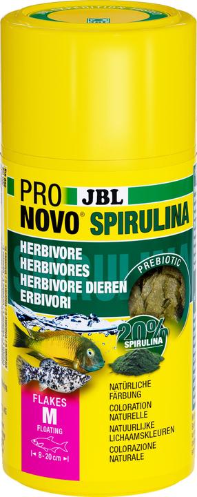 Actual product image JBL Aquaristik und Terraristik ProNovo SPIRULINA FLAKES M 100ml (Ornamental Fish, 100 ml)