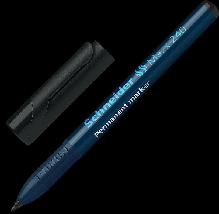 Produktbild Schneider Permanentmarker Maxx 240 Strichstärke: 1-2 mm Schreibfarbe: schwarz (Schwarz, 2 mm, 10 x)