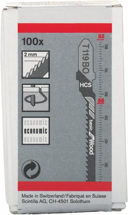 Actual product image Bosch Professional Zubehör T 119 BO, pack of 100