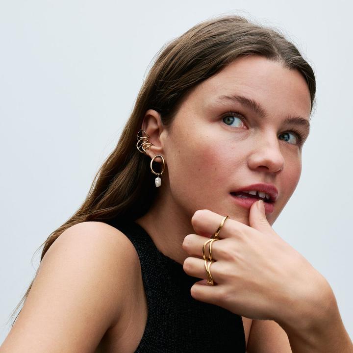 Actual product image Pandora Organic moulded band ring (60)