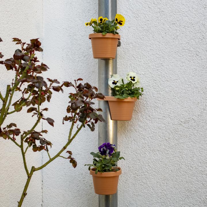 Actual product image UPP Downpipe flower pot set of 3 plant pots Rain pipe planters (9 cm)