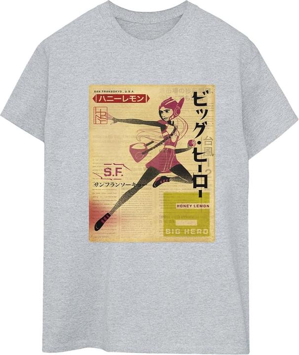 Disney Big Hero 6 Baymax Honey Lemon Newspaper TShirt (L)