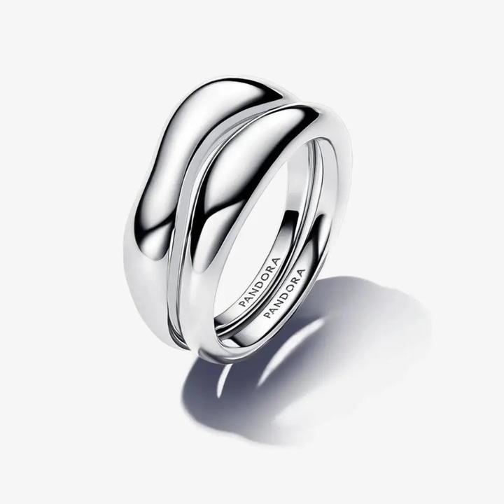 Image du produit Pandora Anneaux empilés de forme organique (54, Argent 925)