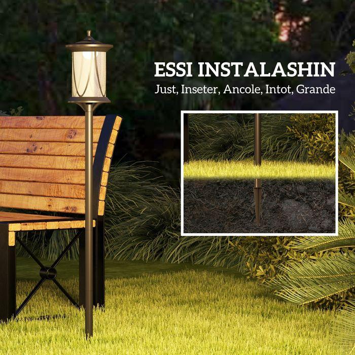 Actual product image Swisshandel24 Solar street lamp LED, IP44, ABS, 17Wx17Dx127Hcm, with cold white LED light, light sensor (30 lm, IP44)