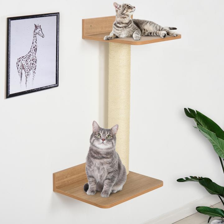 Produktbild PawHut Kratzstange zur Wandmontage (63 cm, Natur)