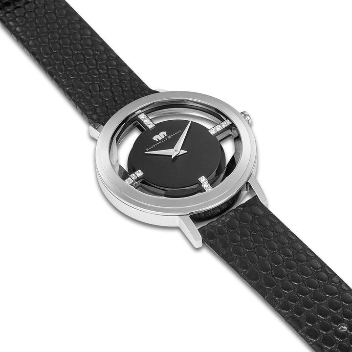 Produktbild Damen Quarzuhr Lucrezia Echtleder Schwarz - 33690 (Analoguhr, 36 mm)