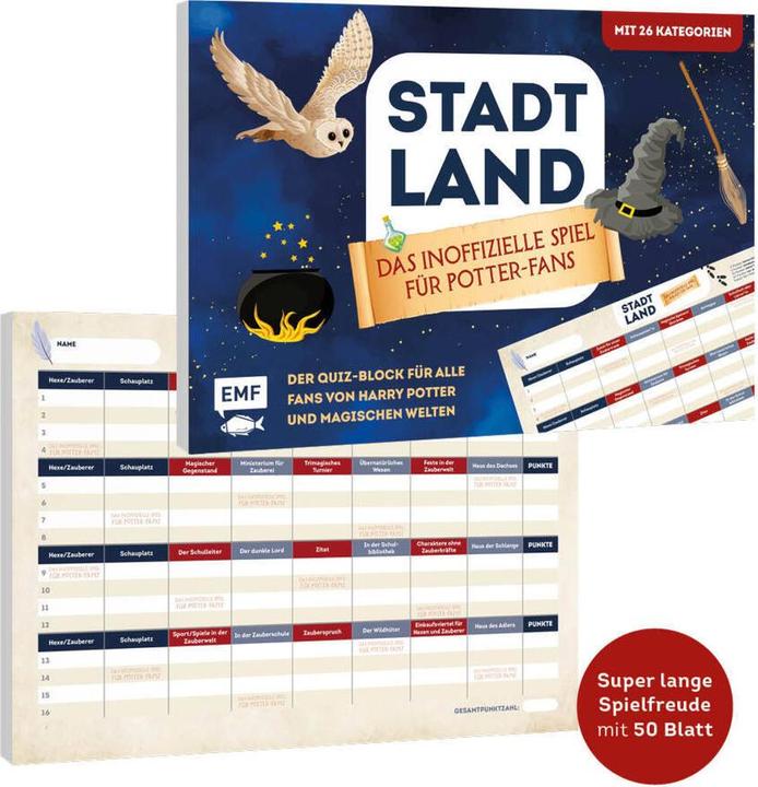 Produktbild Stadt, Land, Potterhead – Der Spieleklassiker für alle Harry Potter-Fans (Deutsch)
