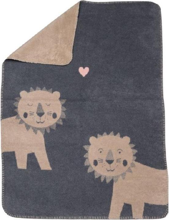David Fussenegger Baby blanket lions grey.01989070