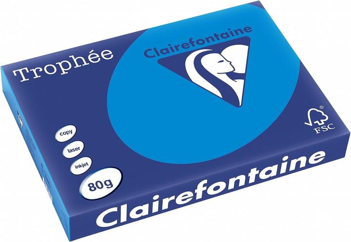 Produktbild Clairalfa Multifunktionspapier Troph‚e, A3, karibikblau (80 g/m², 500 x, A3)