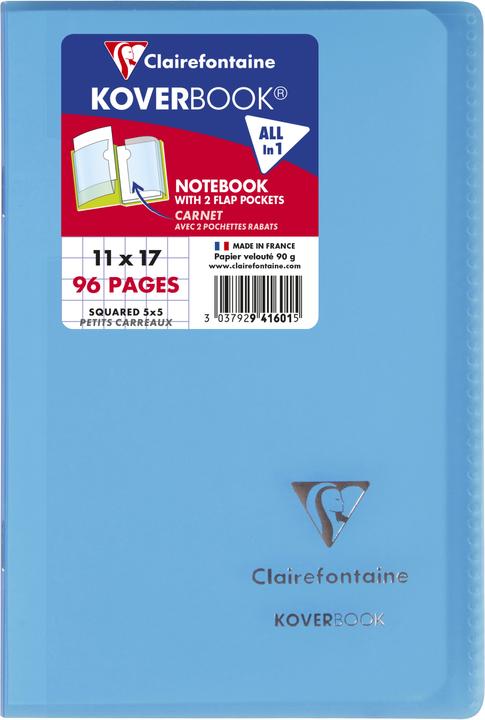 Clairefontaine Koverbook (B3, Quadrillé, Couverture souple)