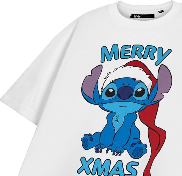 Immagine prodotto Lilo & Stitch Merry Xmas Maglietta Maniche Corte Ragazze (140)