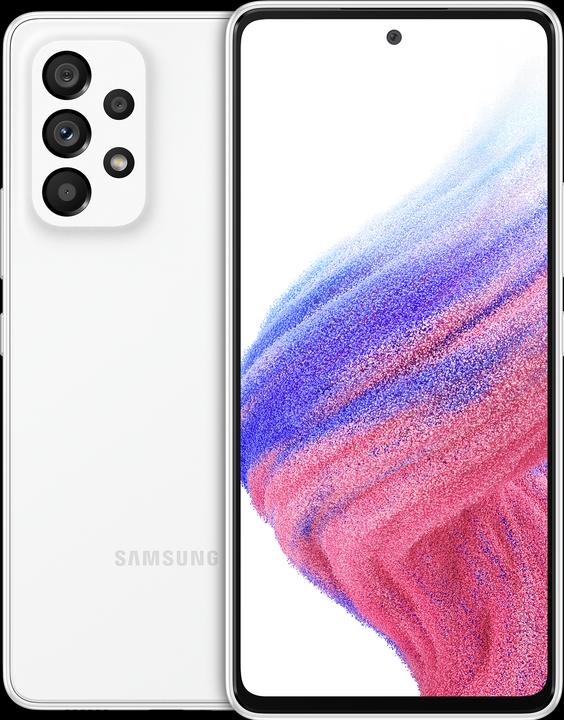 Samsung Galaxy A53 5G (256 Go, Awesome White, 6.50", Double SIM, 64 Mpx, 5G)