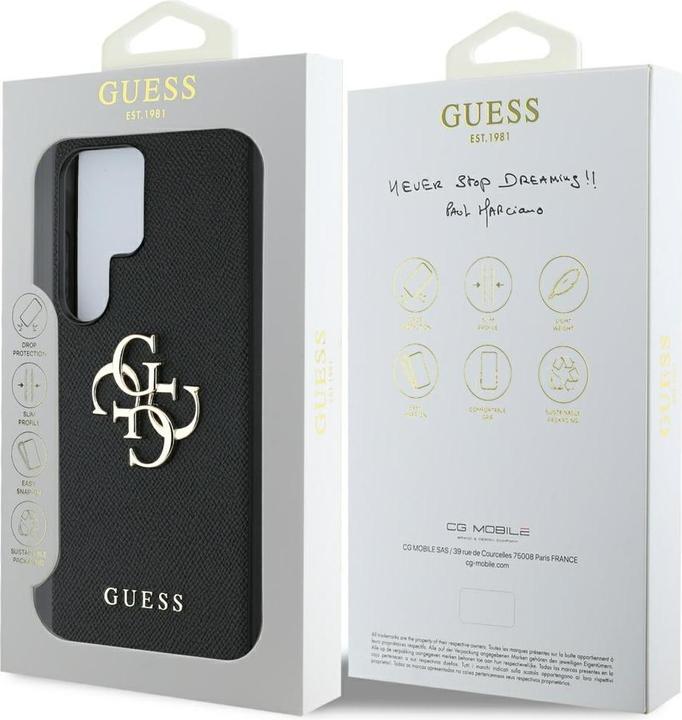 Actual product image Guess Etui Grained Big 4G Logo Small Classic Logo do Samsung Galaxy S25 Ultra czarny (Samsung Galaxy S25 Ultra)