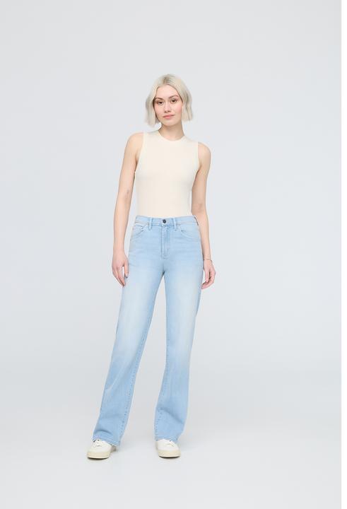 Du/Er W Performance Denim PLUS High Rise Straight - Sun Faded Blue