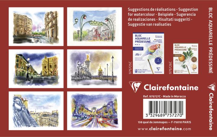 Produktbild Clairefontaine Aquarellblock (300 g/m², 15 x)