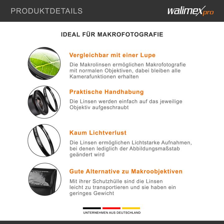 Actual product image Walimex Close up macro lens set 55 mm (55 mm, Close-up lens, 55 mm)