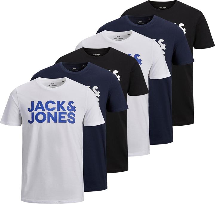 Actual product image Jack & Jones Jjecorp Logo Tee O-Neck 6pk (M)