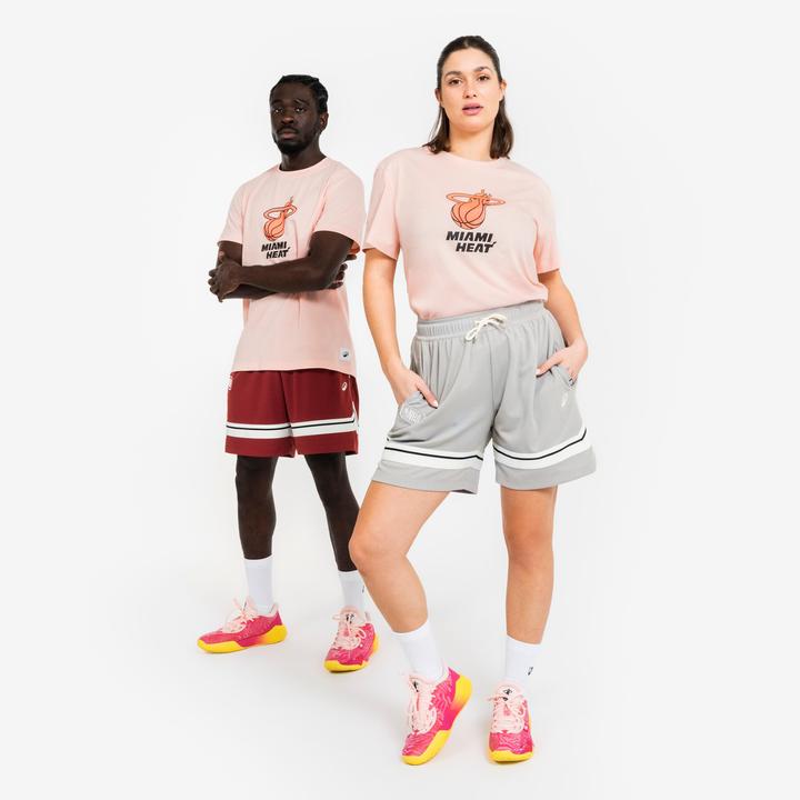 Image du produit Tarmak Short de basketball NBA homme/femme - SH 900 AD Rouge bordeaux (S)