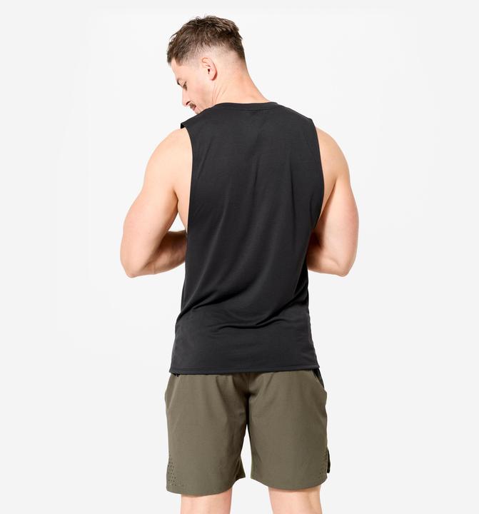 Image du produit Domyos Men's Crew Neck Slim-Fit Breathable Cross Training Tank Top - Black (S)