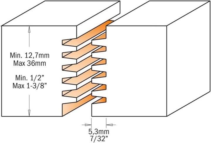 Image du produit CMT 900.606.11 Fraise à encoller avec broche 12 mm