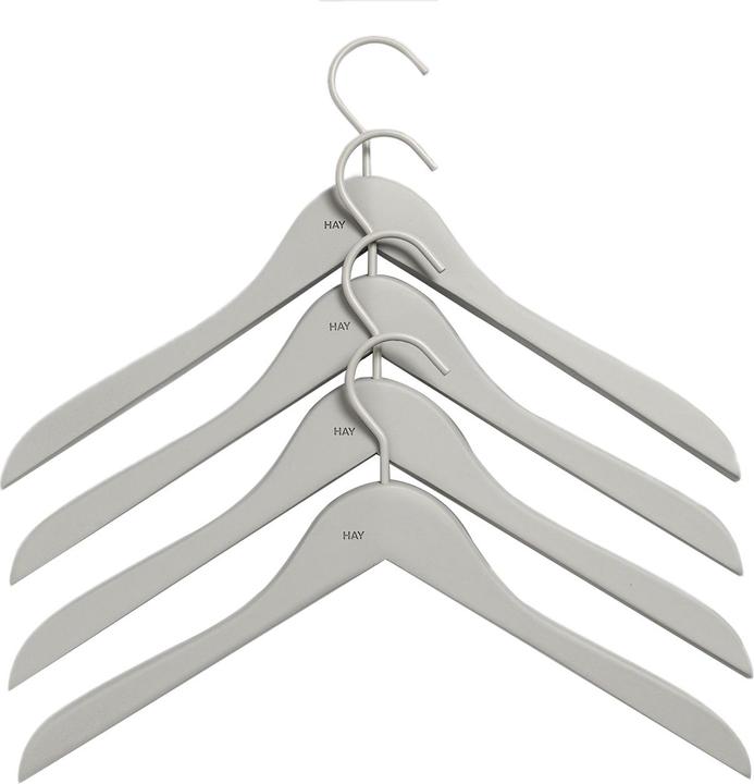 Produktbild HAY - Soft Coat Hanger Slim Set of 4 - Grey (500079) (4 x)