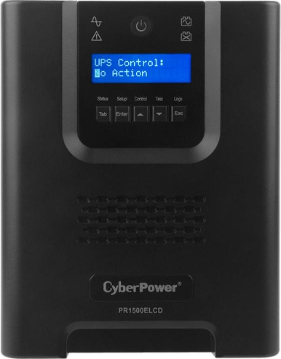 Actual product image Cyberpower PR1500ELCD Line-Interactive 1500VA/1350W Sinsuwelle AVR LCD Output(8) IEC RS232 USB HID EPO SNM... (1500 VA, 1350 W, Line-interactive UPS)
