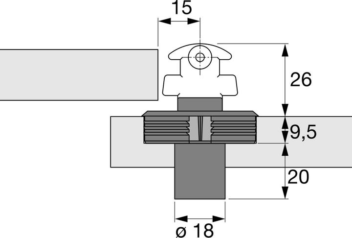 Immagine prodotto Hettich Serratura a cilindro per porta Prestige 2000