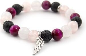 Beneto Bead bracelet made of jadeite. tiger eye and lava stone MINK21 / 17