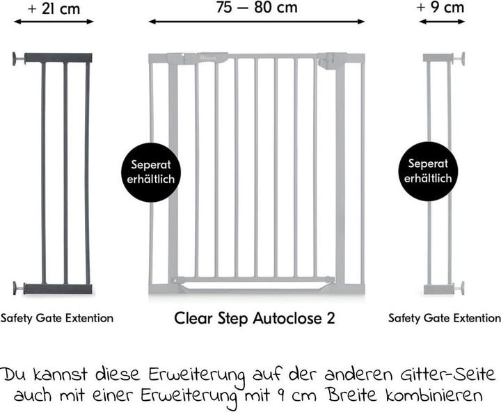 Produktbild Hauck Safety Gate Extension 21 cm Dark Grey (21 cm)