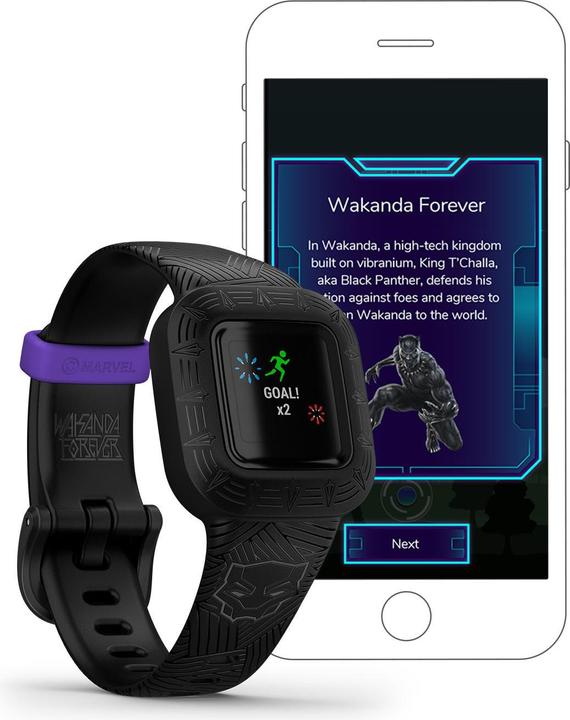 Actual product image Garmin Vivofit jr. 3 Marvel Black Panther (20 mm)