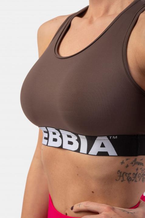 Actual product image Nebbia Medium Impact Cross Back Sports Bra 410 brown (XS)