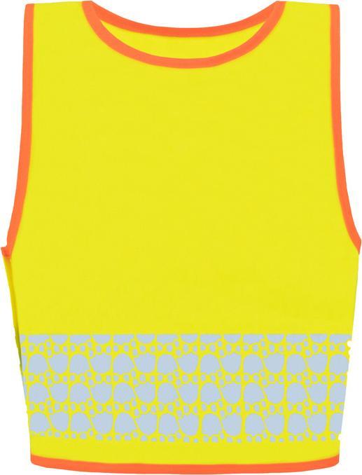 Actual product image Korntex Kinder Warnweste „Funtastic Wildlife“ - CO2 Neutral - Signal-Gelb/Drache - XXS (XXS)