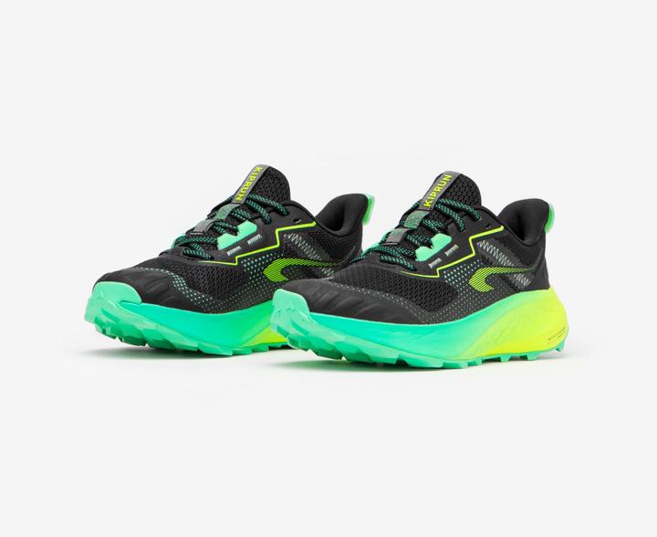 Actual product image Kiprun Running shoes trail running cross country kids - K500 Grip black/green (32)