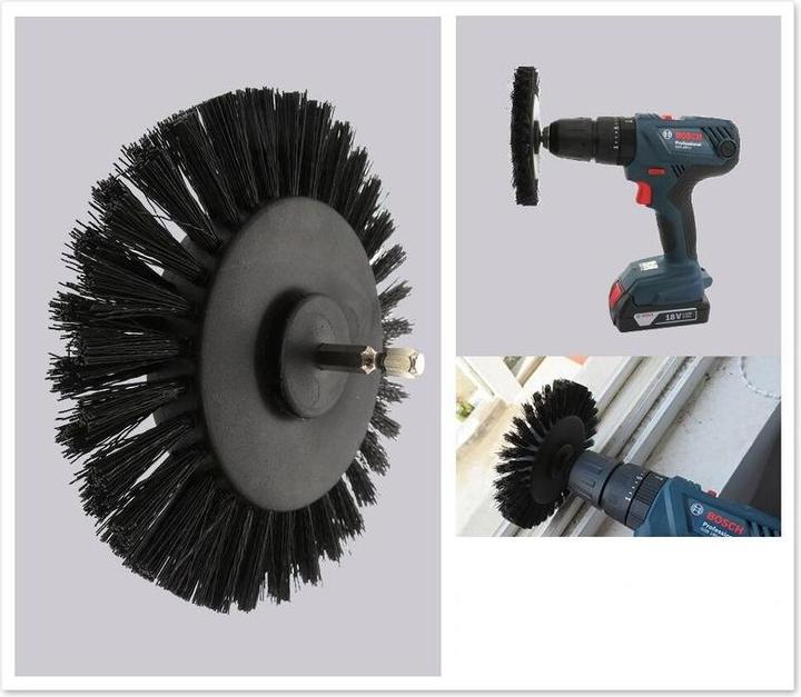 Image du produit Hermex Embout brosse pour perceuse/visseuse sans fil poils durs Noir